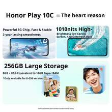 Honor Play10C 5G Unlocked Version | 6000mAh High-Capacity Battery For Long-Lasting Use | 360° Shockproof And Durable Design | 6+128GB Large Storage | AI One-Touch Smart Experience | 5G Connectivity For Students And Elderly - Multicolor - View 7