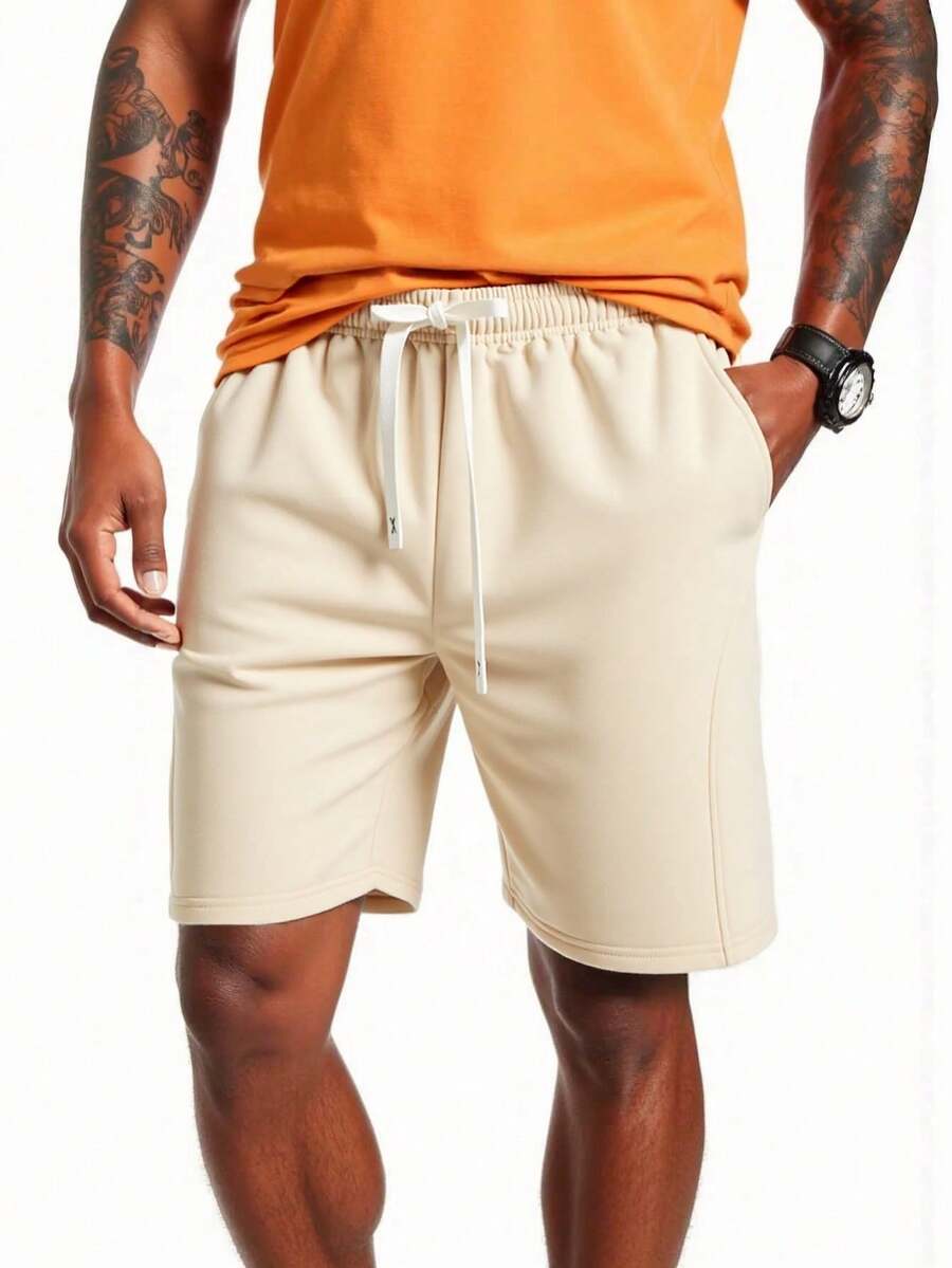 Men's Minimalist Fashionable Casual Shorts - Apricot - View 1