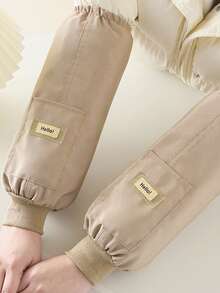 1 Pair New Canvas Sleeve Cuffs With Pocket, Catering/Cooking/Cleaning/Gardening/Painting/Office Use Unisex Arm Sleeves - Multicolor - View 12