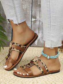 2026 Women's Sandals, French Style Open Toe Comfortable Beach Holiday Shoes - Mocha Brown - View 5