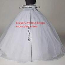 女士康康裙衬裙无裙撑高品质三层六层八层无裙撑舞蹈自由 - 彩色 - 查看 7