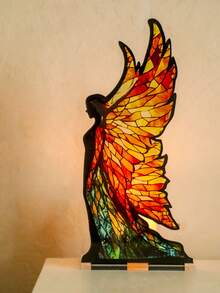1pc Fantasy Fairy Design Decor, Butterfly Wing Art Desktop Display, Gothic Bohemian Style Home Decoration, Night Light Ambiance Decor, Vintage Window Decoration For Living Room, Bedroom, Study, Bookshelf, Office, Fireplace, Reading Corner, Library, Creates Cozy Reading Atmosphere, Home Decor, Housewarming Gift - Multicolor - View 10