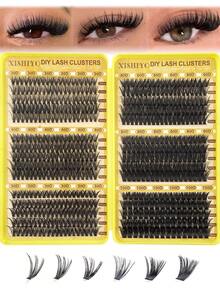 570/530pcs D-Curl Individual False Eyelashes Set, Includes Glue, Sealer, Tweezers, Lash Brush, DIY Lash Kit, Beginner Friendly - Multicolor - View 14