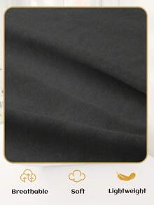 1个/2个装轻薄透气枕套，100%纯棉柔软枕套，信封式开口，不易起皱，呵护秀发和肌肤，卧室枕套，家居装饰，黑色 - 黑色 - 查看 6