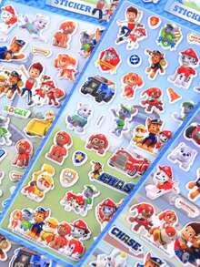 Paw Patrol 1张随机汪汪队立大功3D泡泡贴纸，可爱汪汪队角色莱德、天天，生日派对用品（颜色随机） - 彩色 - 查看 1
