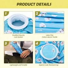 Reusable Ice Pack And Hot Water Bag, Suitable For Cold And Hot Use, Leak-Proof, Elastic, Breathable Ice Pack, Ice Pack, Physical Fever Reducing Ice Pack, Summer Cooling, Reusable Cold Compress Pack, Ice Pack - A - View 4