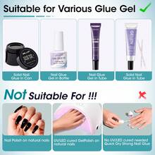 Gellen 80ML Dung dịch tẩy keo dán móng giả, dung dịch tẩy keo UV, dung dịch tẩy keo dán móng trong suốt cao cấp dành cho móng acrylic, không chứa acetone, nhẹ nhàng tẩy sạch móng giả, không mùi, dễ dàng loại bỏ, không dùng cho sơn gel. - 80ml - Xem 8