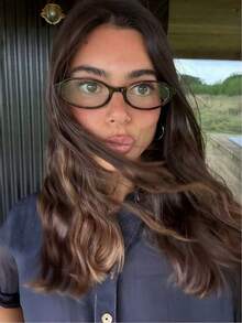 一副女士时尚椭圆形眼镜 - 复古透明设计，完美展现学院风范，视野清晰 - 彩色 - 查看 4