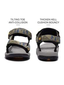 CAMEL CROWN Men's Waterproof Hiking Sandals, With Arch Support, Open Toe Design, Comfortable Outdoor Beach Water Sports Sandals For Summer - Army Green - View 4