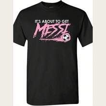 It39s About To Get Mesi T-Shirt Argentina Soccer Tee - Black - View 1
