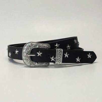 1pc Bohemian Star Pattern PU Leather Accessory For Daily Wear