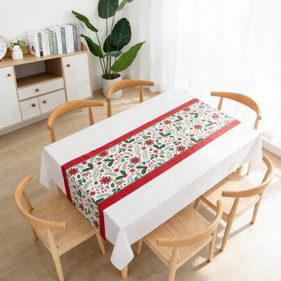 复古碎花图案一次性塑料桌布，适合节日派对装饰