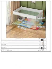 Modular Pet Fence, Large Space Plastic Cage, Escape-Proof Design, Suitable For Puppies, Kittens, Guinea Pigs, Ferrets, Rabbits And Other Small Pets - Assembled Version - View 12