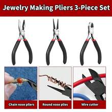 1/3/5 smycketänger - set med nål/kedja, rund tå och avbitartång för smycken, DIY-pyssel, reparation och trådlindning - Smycketänger set - Visa 7