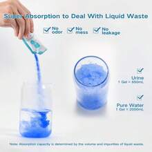 000Portable Toilet Absorbent Gel, Portable Toilet Powder Poo Urine Powder For Camping Outdoor Hiking-1 - 25 Packets - View 3
