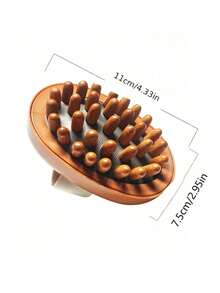 Anti-Cellulite Wooden Essential Oil SPA Cushion Massage Comb Scalp Massage Brush Body Massager Fitness Accessories - Multicolor - View 7