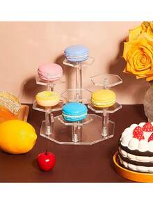 Transparent Acrylic Cake Stand, Wedding Party Birthday Dessert Display Holder, Baking Rack - Clear - View 4