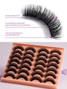 14 Pairs Fluffy, Voluminous, Natural Curly, Thick 8D False Eyelashes With Good Upper Lash Effect - View 6