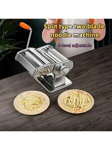 Detachable Stainless Steel Manual Pasta Maker, Adjustable Thickness, Hand-Cranked, No Electricity Needed, Compact For Home Kitchen Use - Multicolor - View 12