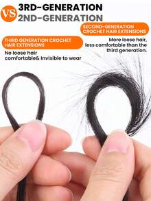 Tóc giả móc sợi Boho Braids cho nữ, không thắt nút, 50g/150g/250g/350g, tóc móc sợi mảnh, tóc xoăn thẳng, tóc thật, siêu nhẹ 12A, màu đen tự nhiên, kiểu Miracle Knots. - Natural Black - Xem 9