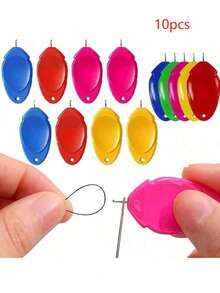 1/3/7/10/15/20pcs Plastic Thread Stripper,Vibrant Cylindrical Needle Threaders - Effortless Sewing Tool Kit -Durable DIY Accessories For Beading & Fine Threads - Perfect Elderly Threading, Plastic Thread Stripper, Modern Plastic Needle Threader - Multicolor - View 14
