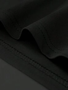 Camiseta con Estampado de Personajes, Camiseta de Moda Juvenil, Ropa de Verano para Hombre, Camiseta de Cuello Redondo con Hombros Ligeramente Caídos - Transpirable - Negro - Ver 6
