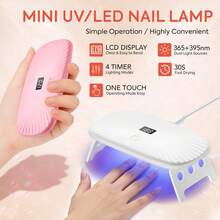 Mini UV LED Nail Lamp Professional LED Gel Nail Dryer With 4Timers Setting Nails For Fast Gel Nail Polish Salon Used - Multicolor - View 3