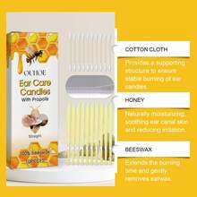 Set de velas para los oídos, limpieza y nutrición suave y cómoda de doble oído con velas de cera de abeja y miel - Ver 4