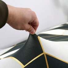 sofás y sofásFunda de futón estampada elástica para sofá cama Funda de sofá cama sin brazos Protector de muebles sin brazos con parte inferior elástica para muebles de sala de estar y dormitorio Geometría - 02 - Ver 7