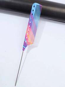Peine de acero con púas, resistente al calor y antiestático para peluquería - Multicolor - Ver 15