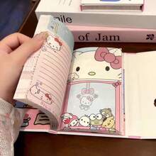 SANRIO 1pc Cute High-Quality Notebook, Foldable Hollow Diary Book For Students, Hardcover - Multicolor - View 2