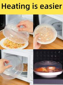 1/2/4/8 piezas Tapa de horno microondas y tapa de alimentos gruesa - Protector universal contra salpicaduras, adecuado para arroz caliente, platos, frutas | Microondas, calentamiento, anti-moscas | Accesorios de cocina, adecuado para Navidad, Año Nuevo, festivales y otras ocasiones de celebración Utensilios de cocina. - Multicolor - Ver 12