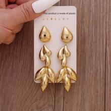 3-6 Pairs Minimalist Floral Pattern Bow Earrings Set, Multiple Delicate Flower Earrings, Suitable For Daily Wear And Party Outfits, High-Quality Gift For Friends And Family - Style 1 - View 4