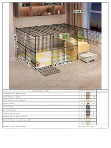 Modular Kitten Cage With Drawer Litter Box, Independent Toilet, Indoor Cat Fence - Multicolor - View 17