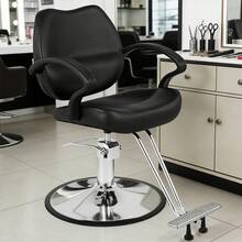Artist hand Hydraulic Salon Chair Extra Wide Seat For Hair Stylist Barber Spa Home - Black - View 7