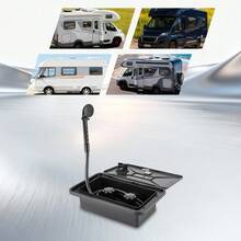 Cabine de douche extérieure pour camping-car avec robinet verrouillable et flexible, cabine de douche extérieure MoreChoice avec pommeau de douche et flexible de robinet, interrupteur eau chaude/eau froide, accessoires pour bateaux, camping-cars et caravanes - A - Voir 4