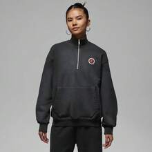 Jordan Women's AS W J FLT CLB FLC QZ Sweatshirt Knit Sweatshirt IO9532-010 - Grey - View 1