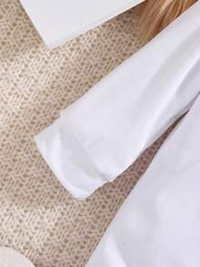 可爱婴儿长袖连体衣，印有可爱卡通字母图案 - 四季皆宜，男女宝宝均可穿着 - 白色 - 查看 2