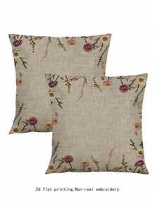 Bộ 2 vỏ gối họa tiết hoa Bohemian, khóa kéo ẩn, có thể giặt, không kèm ruột gối, thích hợp trang trí nhà cửa, phòng khách, làm vỏ gối, đệm, trang trí sofa, đệm sofa phòng ngủ, vỏ gối, đệm mềm. - Nhiều màu - Xem 2