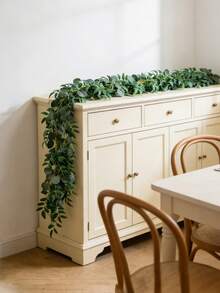 Kmitang 196厘米人造桉树藤蔓壁挂植物，长丝质柳叶藤蔓仿真常绿常春藤花环，家居花园窗台婚礼装饰 - 綠色 - 查看 2