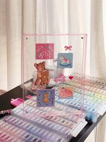 New Bead Storage Solution! Bead Craft Display Board Frame, Elegant DIY Desktop Decor - Pink (frame Only) - View 6