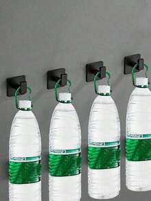 1pc/3pcs Bathroom Adhesive Towel Hooks, Wall Mounted Robe Hanger, No Drilling Required - Multicolor - View 5