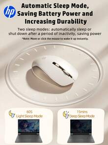 Ratón inalámbrico HP de 2.4GHz color dorado champán con receptor USB - Ver 7