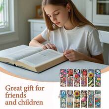 12pcs/Set DIY Diamond Painting Bookmarks Kit - Book Design, Multicolor Mosaic Decor - View 6