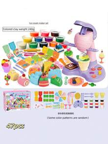 兒童黏土套裝，柔軟易塑形，不易快速乾燥，激發創意，小麥粉材質，罐裝，附多種配件，適合DIY手工，花束套裝可書寫祝福，教育玩具，適合返校季、學校專題、居家娛樂與親子互動，適合節日或生日、返校季、母親節、聖誕禮物（使用後請密封，附彩色收納盒，最佳禮物選擇）Pinch Nie Le - 彩色 - 查看 9