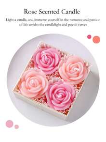 Bộ quà tặng 4 nến thơm hình hoa hồng làm từ sáp đậu nành, thủ công, hương thơm lâu dài, trang trí nhà cửa lãng mạn và thanh lịch, món quà tuyệt vời cho bạn bè, các cặp đôi, tiệc tùng, đám cưới, yoga, spa, bữa tối dưới ánh nến, sinh nhật, Ngày của Mẹ, Ngày Valentine. - Nhiều màu - Xem 9