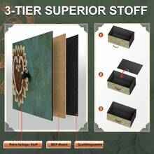 ZSSWSS Sideboard Made Of Wood And Metal, 67.5x30x100cm, Chest Of Drawers With 8 Fabric Drawers, Retro Design, Floral Pattern, 360-Degree Rotating Tripod, Suitable For Living Room, Hallway, Bedroom, Office - Nhiều màu - 8 ngăn kéo - Xem 7