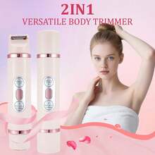 2 In 1 Electric Shaver For Women, Rechargeable Electric Shaver & Accessories For Christmas Gift, Wet And Dry Use Body Trimmer For Home & Travel, Winter & New Year Gift, Stocking Fillers, Gift Set - Versión de auditoría - Ver 2