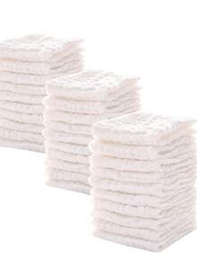 Oaoleer 30PCS Baby Washcloths And Burp Cloths, Absorbent Cotton Muslin Baby Towels, Large Soft Breathable Newborn Essentials For Boys And Girls, Newborn Essentials, White - 白色 - 查看 12