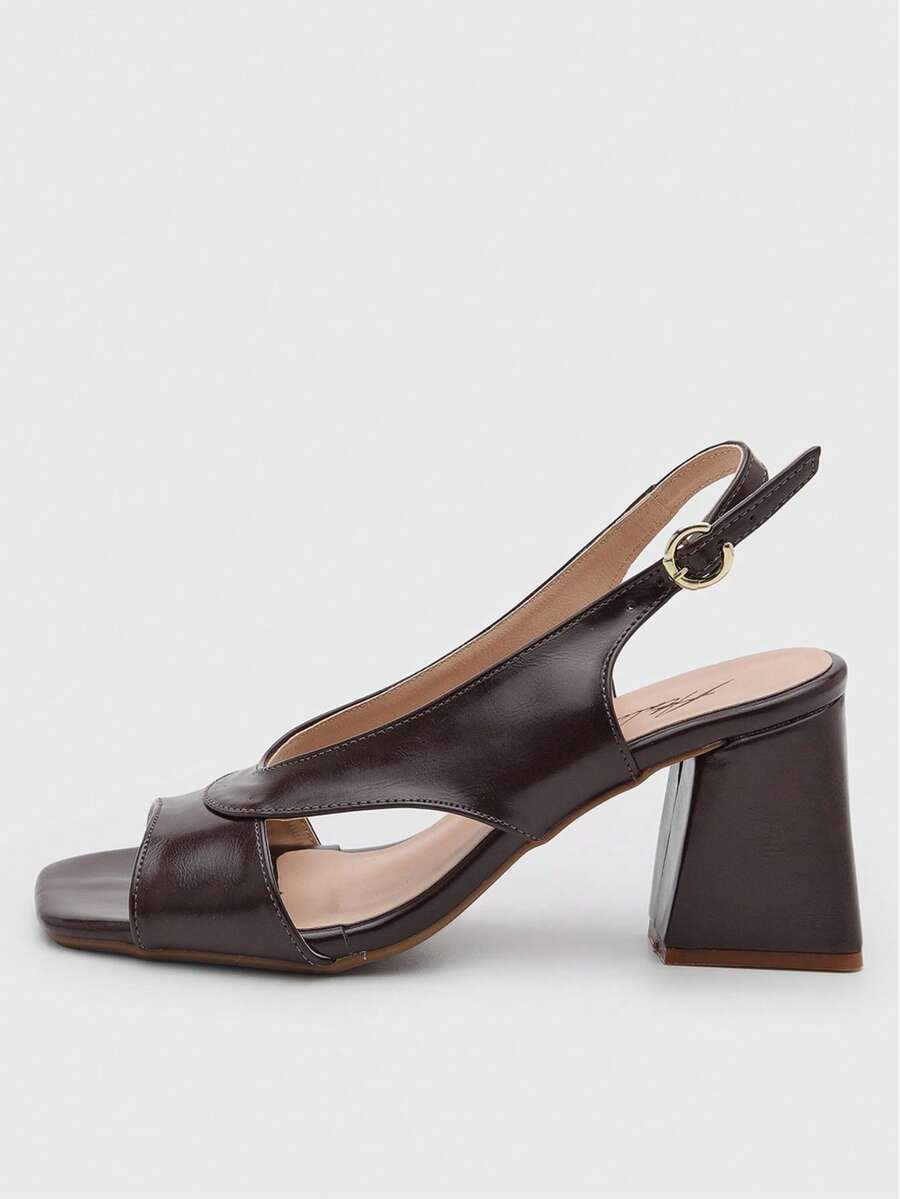 Women's Sandal Atalia Shoes Madrid Slingback Open Elegant - Dark Grey - View 1